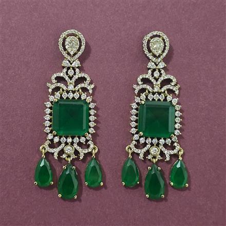 Cubic Zirconia Classic Earring With Mehndi Plating