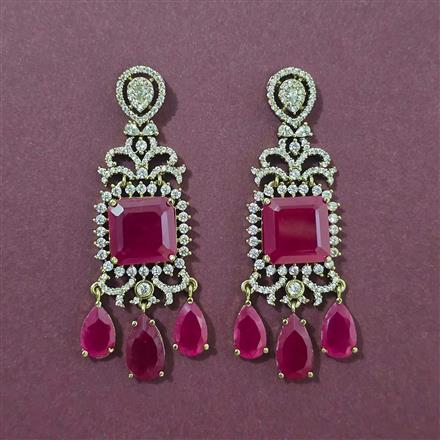 Cubic Zirconia Classic Earring With Mehndi Plating