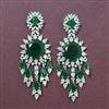 Cubic Zirconia Classic Earring With Rhodium Plating