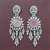 Cubic Zirconia Classic Earring With Rhodium Plating