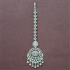 Cubic Zirconia Classic Tikka With Rhodium Plating
