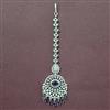 Cubic Zirconia Classic Tikka With Rhodium Plating