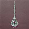 Cubic Zirconia Classic Tikka With Rhodium Plating