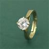 Cz Adjustable Ring With Mehndi 2 Tone Rhodium Plating