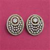 Cubic Zirconia Tops With Mehndi 2 Tone Rhodium Plating