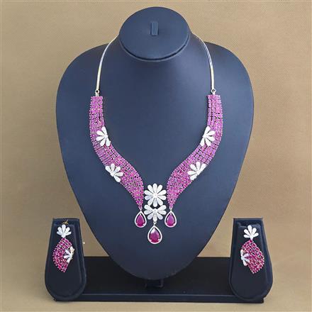 Cubic Zirconia Classic Necklace With 2 Tone Plating