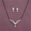 Cubic Zirconia Classic Mangalsutra With 2 Tone Rhodium Plating