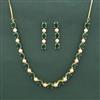 Cz Moti Necklace With Gold Plating