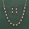 Cz Moti Necklace With Gold Plating