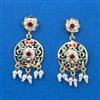 Cubic Zirconia Moti Earring With Gold Plating
