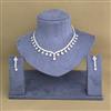 Cubic Zirconia Classic Necklace With Black Rose 2 Tone Rhodium Plating