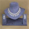 Cubic Zirconia Classic Necklace With 2 Tone Rhodium Plating