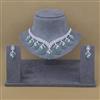Cz Classic Necklace With Rhodium Plating
