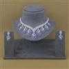 Cz Classic Necklace With Rhodium Plating