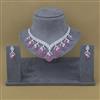 Cz Classic Necklace With Rhodium Plating