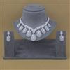 Cz Classic Necklace With Rhodium Plating