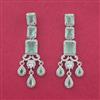 Cz Classic Earring With Rhodium Plating