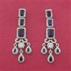 Cz Classic Earring With Rhodium Plating