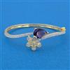 Cubic Zirconia Openable Kada With 2 Tone Plating