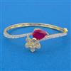 Cubic Zirconia Openable Kada With 2 Tone Plating