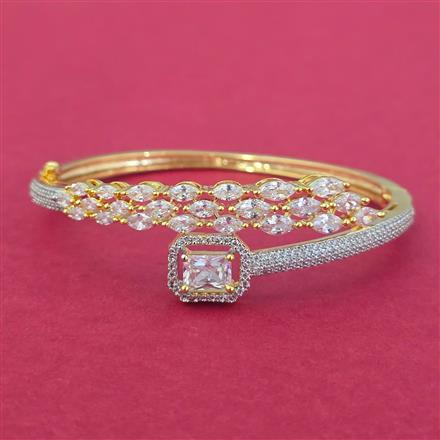 Cz Openable Kada With 2 Tone Plating