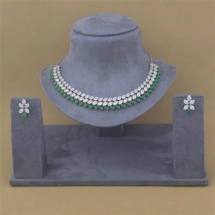 Cz Classic Necklace With Mehndi Plating