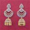 Cz Classic Earring With Carat 2 Tone Rhodium Plating