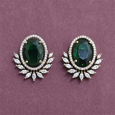 Cubic Zirconia Tops With Mehndi Plating