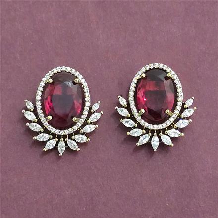 Cubic Zirconia Tops With Mehndi Plating