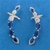 Cubic Zirconia Earcuff With Rhodium Plating