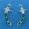 Cubic Zirconia Earcuff With Rhodium Plating
