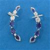 Cubic Zirconia Earcuff With Rhodium Plating