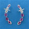 Cubic Zirconia Earcuff With Rhodium Plating