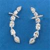 Cubic Zirconia Earcuff With Rhodium Plating
