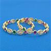 Cubic Zirconia Classic Bangles With 2 Tone Plating