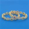 Cubic Zirconia Classic Bangles With 2 Tone Plating