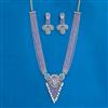 Cz Classic Pendant Set With Rhodium Plating