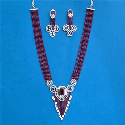 Cz Classic Pendant Set With Rhodium Plating