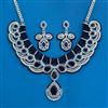 Cz Classic Necklace With Rhodium Plating