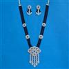 Cz Classic Pendant Set With Rhodium Plating