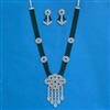 Cz Classic Pendant Set With Rhodium Plating