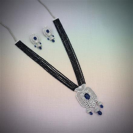 Cz Classic Pendant Set With Rhodium Plating