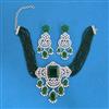 Cz Classic Necklace With Rhodium Plating
