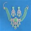 Cz Classic Necklace With Rhodium Plating