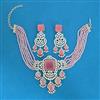 Cz Classic Necklace With Rhodium Plating