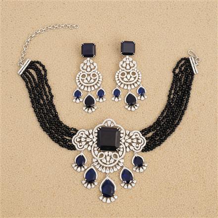 Cz Classic Necklace With Rhodium Plating