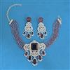 Cz Classic Necklace With Rhodium Plating