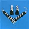 Cz Choker Necklace With Rhodium Plating