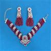 Cz Choker Necklace With Rhodium Plating