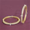 Cubic Zirconia Classic Bangles With 2 Tone Plating